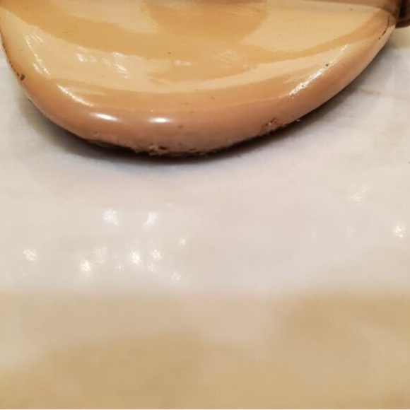 Gianni Bini Nude Patent Leather Ankle Strap Open Toe High Heel Sandals Sz 8 - Picture 9 of 10